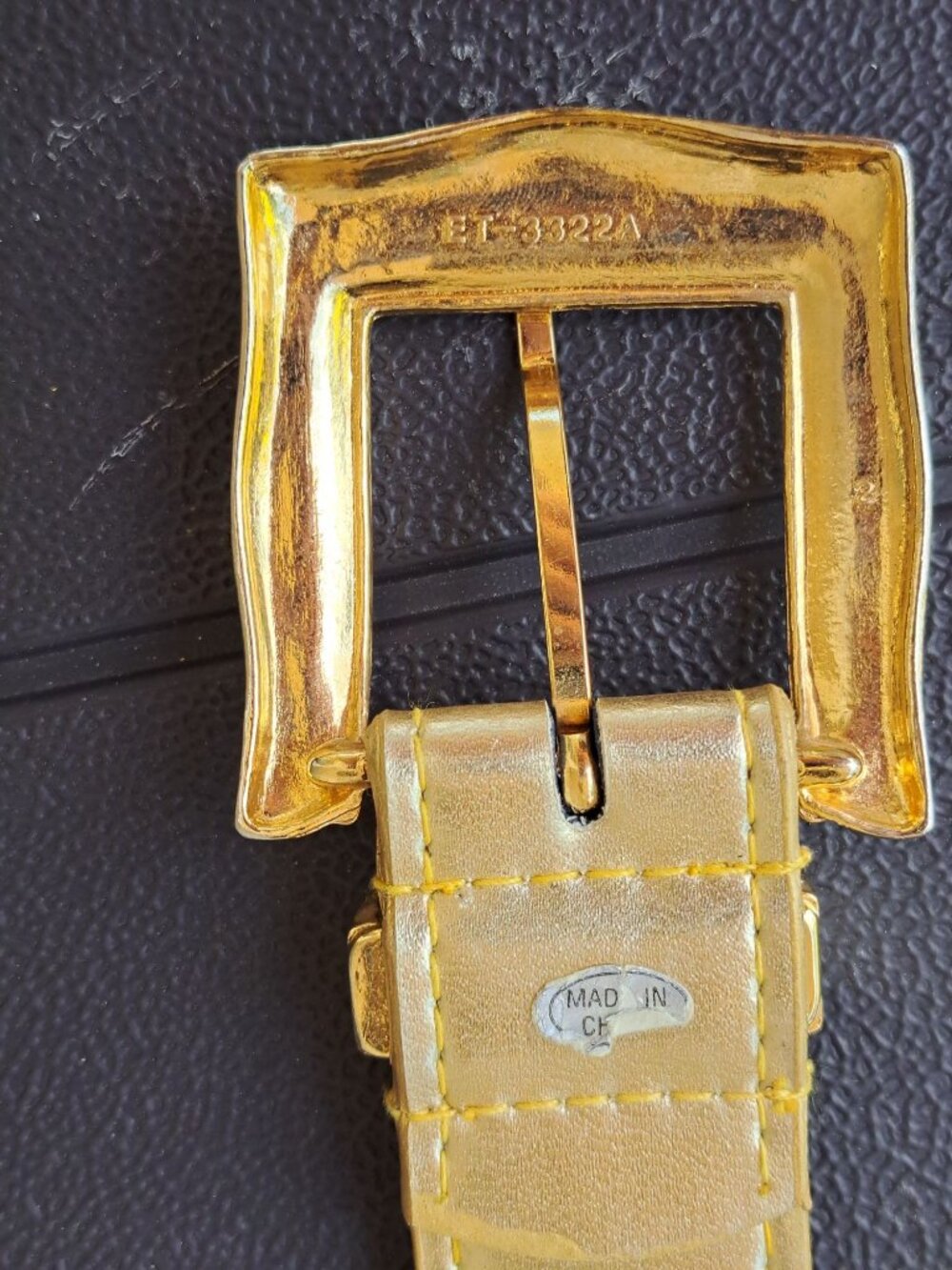 Vtg Captiva Gold PU Leather Medallion Belt Small 80's Gypsy Festival - Picture 9 of 11